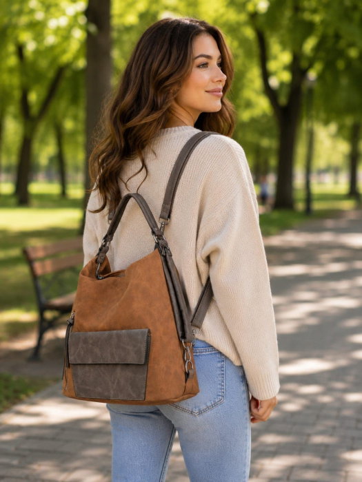 Sienna Storm – Geanta Dama Maro tip Rucsac cu Buzunar Frontal [3]