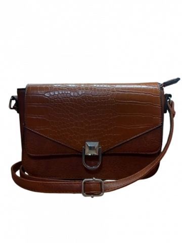 Geantă de Umar Croco Brown