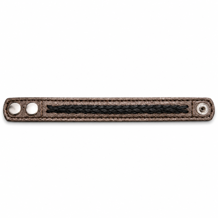 Accesorii - Brățară de Piele Naturala Cusuta Manual Black Beauty