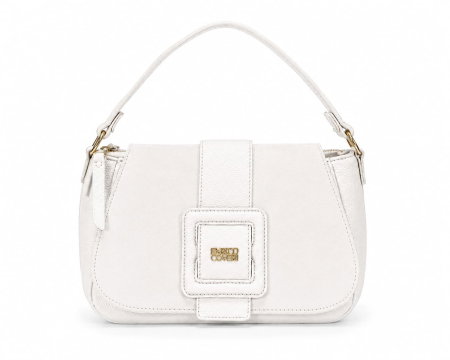 Genti dama sub 200 lei – elegante si incapatoare - Camille White Gold  – Geanta Dama Bej cu Catarama Mare