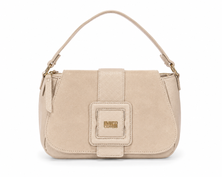 Genti dama sub 200 lei – elegante si incapatoare - Camille Gold – Geanta Dama Bej cu Catarama Mare
