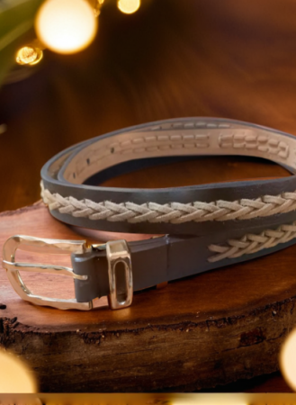 Curea Diana Brown — Handmade, Motiv Tradițional, Accente Aurii | Titi Valenti [1]