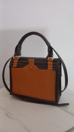 Dark Caramel — Geantă Handmade Piele Naturală Maro Ciocolatiu [5]