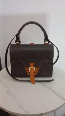 Dark Caramel — Geantă Handmade Piele Naturală Maro Ciocolatiu [3]