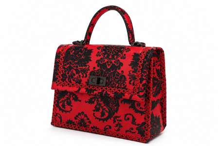 Geanta Dama piele naturala, Trapez Red Velvet Ceyda