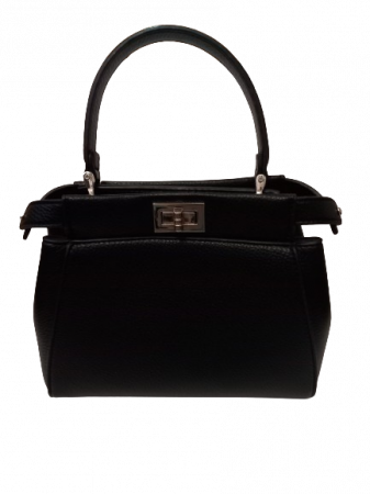 Genti Everyday sub 200 lei - Geanta de Mana Piele Ecologica Black Leila