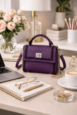 Geanta de mana Piele Olga Purple [2]
