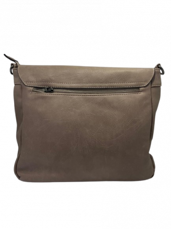 Geanta de Piele Eco Grey Zip [4]