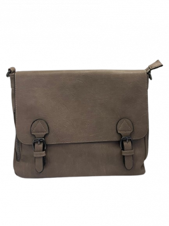 Geanta de Piele Eco Grey Zip [2]