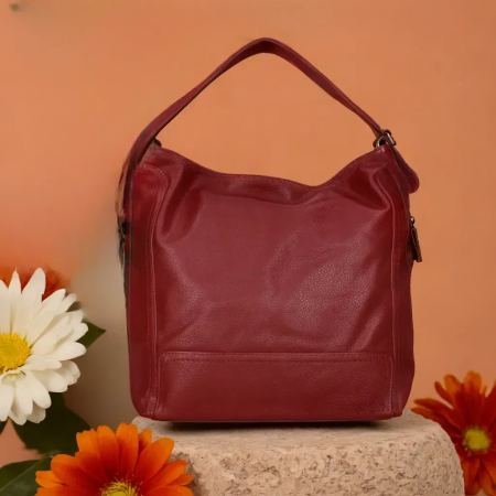 Geanta de Piele Ecologică Burgundy Grace [1]
