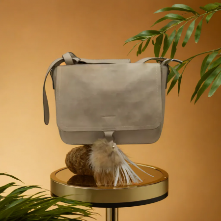 Geanta de Piele Ecologică Clara Beige Nisipiu [1]