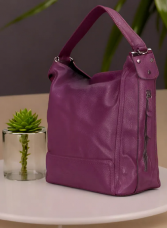 Geanta de Piele Ecologică Purple Grace [0]