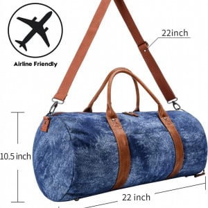 Geanta de voiaj,textil denim [8]