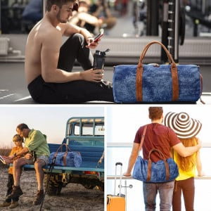 Geanta de voiaj,textil denim [7]