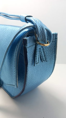 Geantă Handmade Piele Naturală Electric Blue [3]
