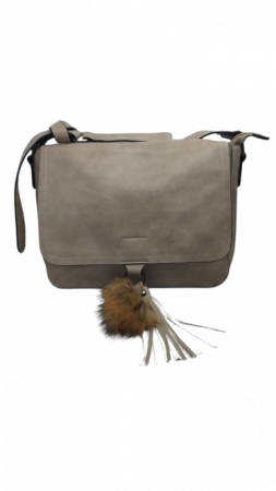 Geanta de Piele Ecologică Clara Beige Nisipiu [3]