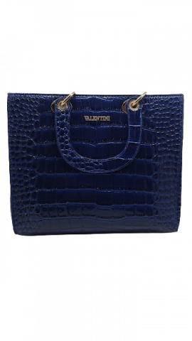 Geanta Royal Blue Croco Chic din piele ecologica [1]