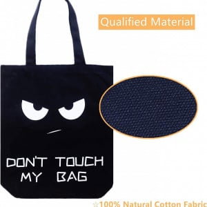 Geanta Shopper Bumbac Reutilizabila Alb Negru Eco-Friendly [4]