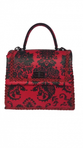 Geanta Dama piele naturala, Trapez Red Velvet Ceyda [3]