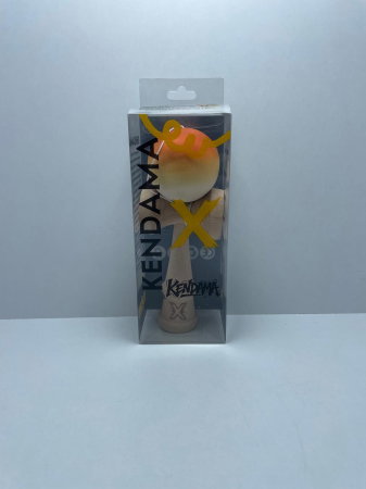 Kendama X Originala Profesionala Flippy 18 cm, Portocaliu-Alb [2]