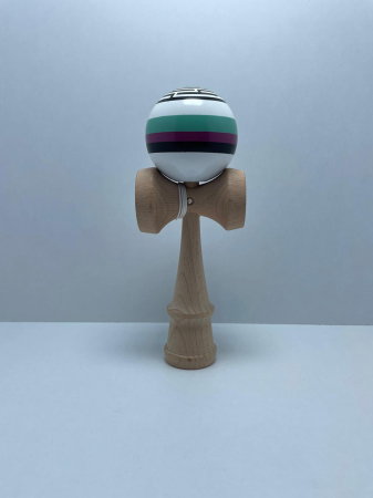 Kendama X Originala Profesionala Flippy 18 cm, Rubber cu Dungi [3]