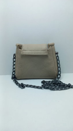 Mini Geantă Handmade Piele Naturală Sandy Pearl [6]