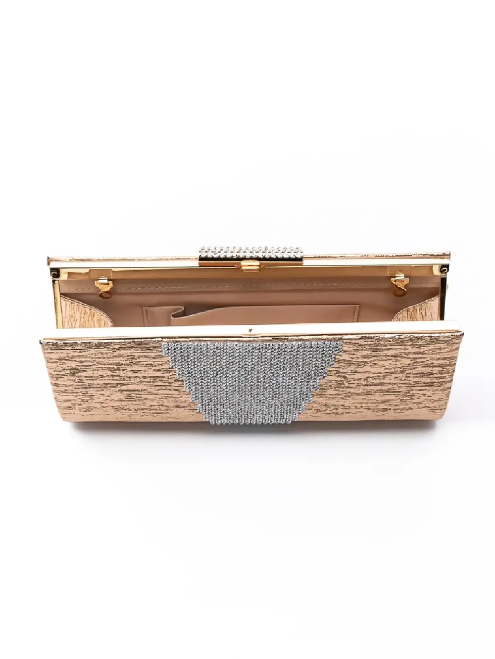 Plic de ocazie champagne cu strasuri argintii, 25 cm [3]