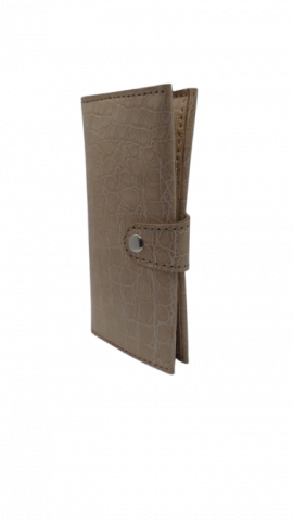 Portofel de Piele Lady Croco Beige [4]