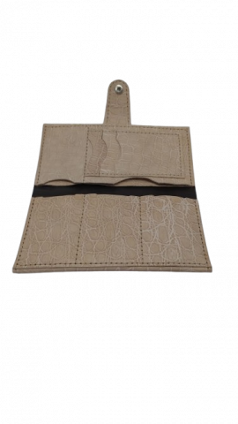 Portofel de Piele Lady Croco Beige [5]