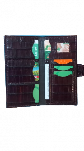 Portofel de Piele Lady Croco Dark Coniac [4]