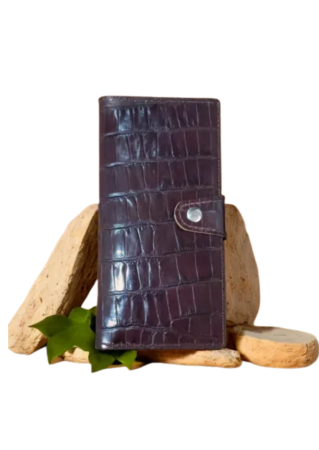 Portofel de Piele Lady Croco Dark Coniac [0]