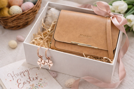 Set cadou elegant pentru femei – geanta Georgina si cercei trifoi [3]