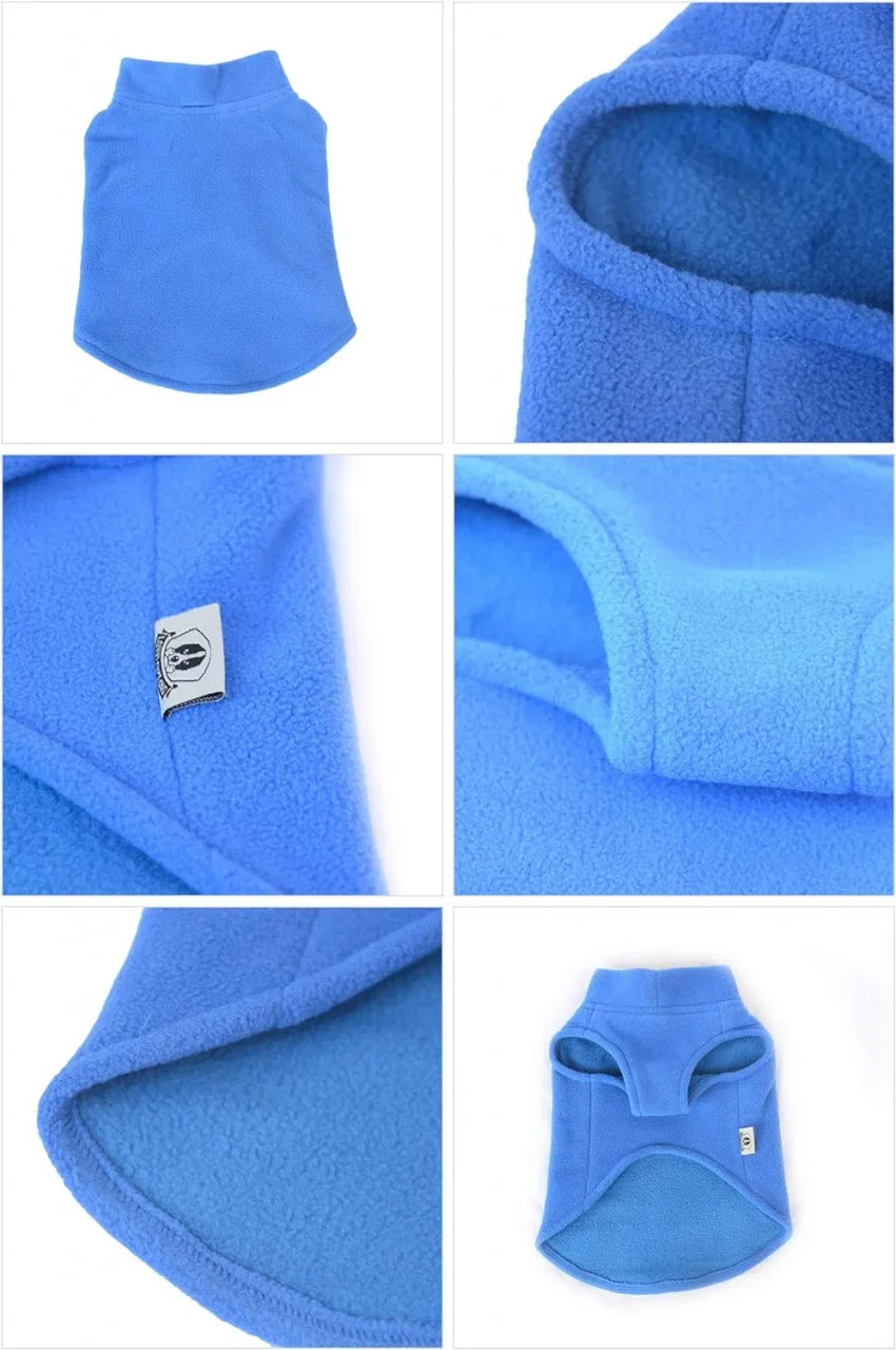 Vesta de Iarna pentru Caini Ultra Warm – Bumbac & Lana, Albastru [2]