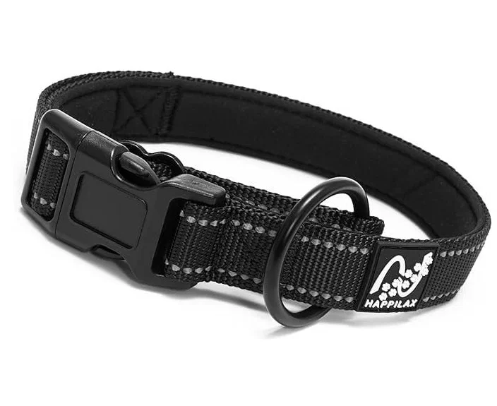 Zgarda Caine Happilax Negru, M 40-45 cm