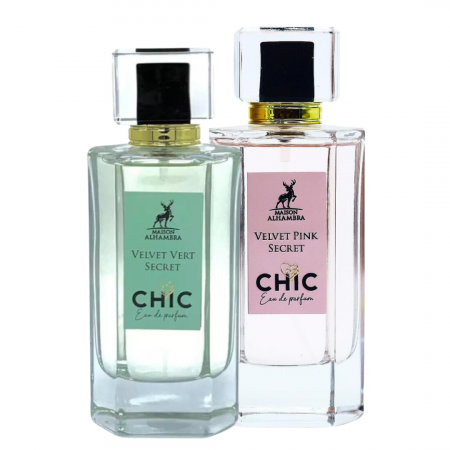 Oferta Saptamanii - Pachet 2 parfumuri dama Chic Velvet: Vert Secret 100ml + Pink Secret 100ml