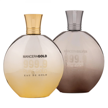 Oferta Saptamanii - Pachet 2 parfumuri Mancera Gold 999.9: Pure Gold 100ml + White Gold 100ml