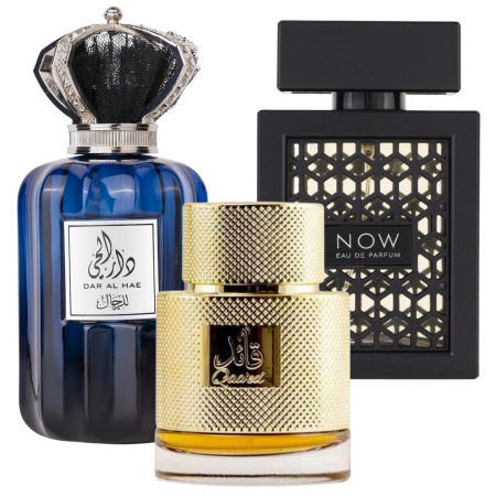 Oferta Saptamanii - Pachet 3 parfumuri barbati 100ml: Dar al Hae + Qaa'ed + Now