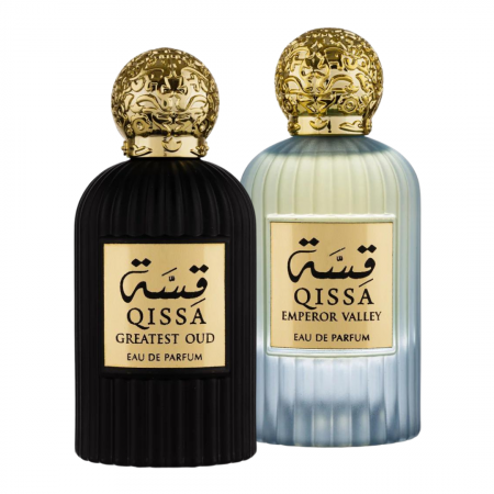 Oferte PASTE - Pachet 2 parfumuri unisex QISSA: Greatest Oud 100ml + Valley 100ml