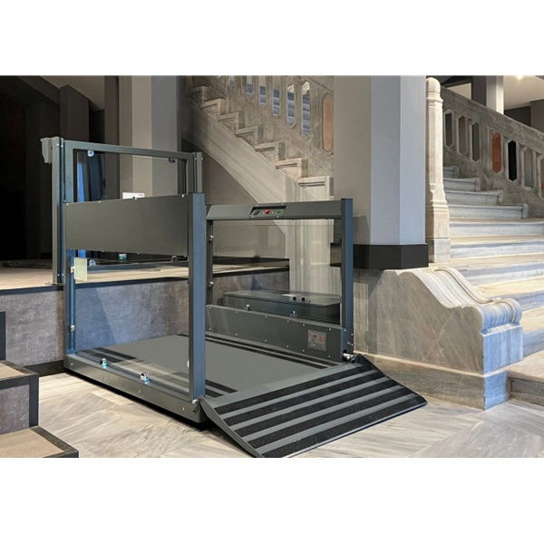 Platformă pentru persoane cu dizabilitati, h 130cm, cu 1 rampă si 1 ușă | MKS-TRS-58-130-1R1D, hidraulica tip foarfecă [3]