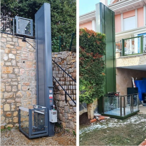 Lift hidraulic pentru persoane cu dizabilități, h 300cm, cu 2 uși, compatibil scaun cu rotile | MK-TRS-901-HYD-300-2D​, cu mecanism de antrenare laterală [1]