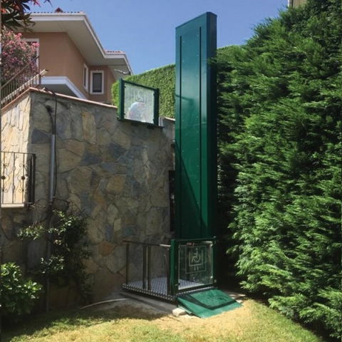 Platforme cu mecanism de antrenare laterală - Lift hidraulic pentru persoane cu dizabilități, h 300cm, cu 2 uși, compatibil scaun cu rotile | MK-TRS-901-HYD-300-2D​, cu mecanism de antrenare laterală