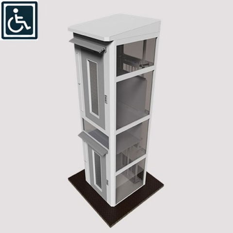 Antrenare cu surub melcat - Lift tip ascensor P+1 / 2 opriri, interior / exterior, pentru persoane cu dizabilitati | TRS-901-D-SCR-300, actionare cu surub melcat