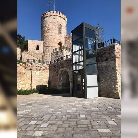 Lift tip ascensor P+1 / 2 opriri, interior / exterior, pentru persoane cu dizabilitati | TRS-901-D-SCR-300, actionare cu surub melcat [3]