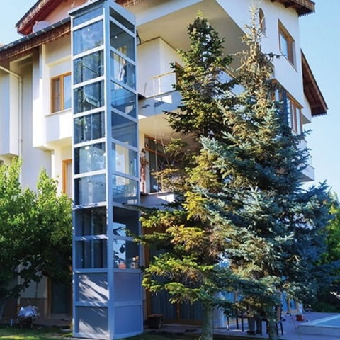 Antrenare cu surub melcat - Lift tip ascensor P+2 / 3 opriri, interior / exterior, pentru persoane cu dizabilitati | TRS-901-D-SCR-600, actionare cu surub melcat