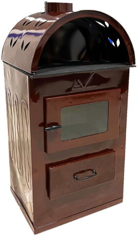 Sobe - Semineu Emailat cu Arcada - Culoare semineu Maro Putere semineu 7 KW