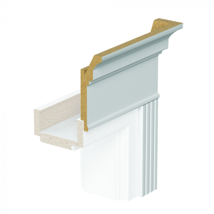 Set cornisa si capitel din MDF pentru usi de interior - Modul Retro [1]