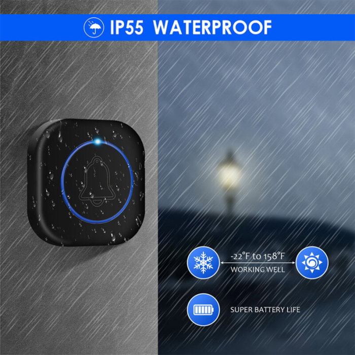Sonerie usa Wireless - Smart - Doorbell - Acoperire 150m [2]