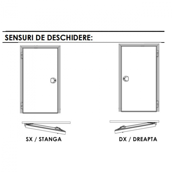 Usa camera frigorifica batanta pentru congelare - Poliuretan 90 - Cu balamale - RAL 9010 [5]