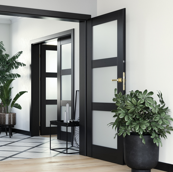 Usa cu toc reglabil PORTA GRANDE - Model B3 cu sticla mata [2]