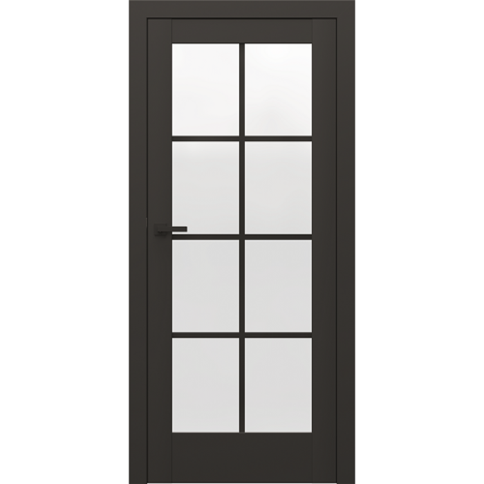Usa cu toc reglabil PORTA VERTE HOME BLACK - Model B5 cu sticla transparent vospita [1]